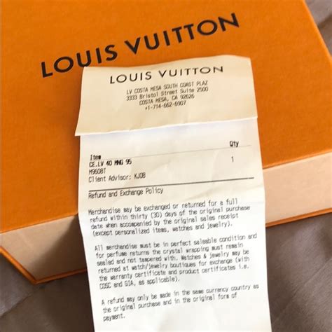 lv belt receipt|authentic louis vuitton receipt.